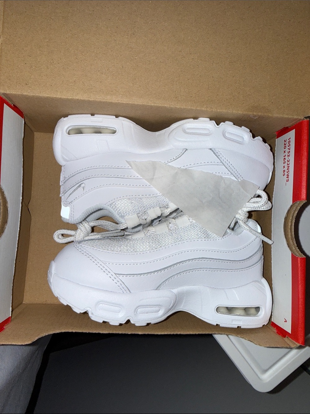 Nike Red and White Air Max 95 Recraft LTR